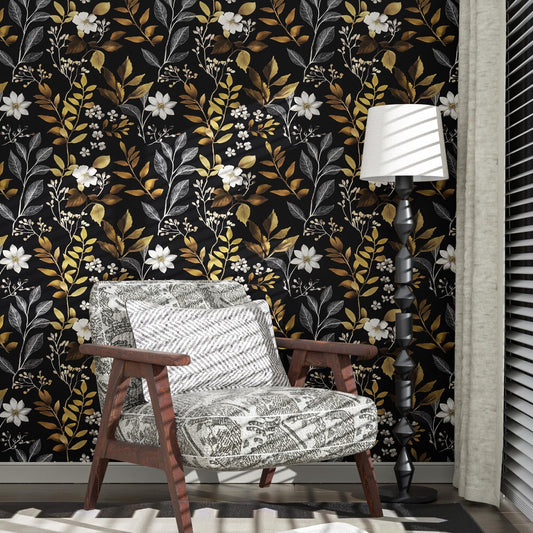 Instant Home Glow-Up: Boho Floral Peel and Stick Wallpaper!