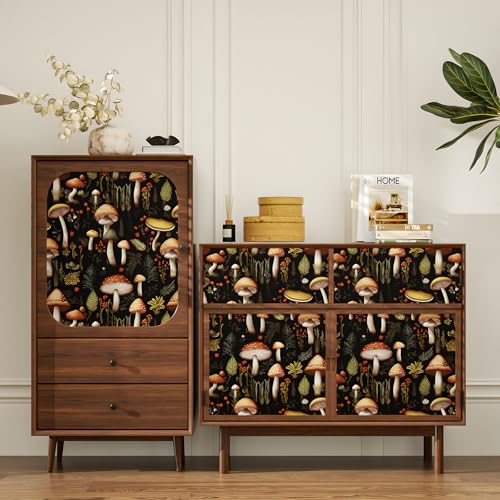 HENNOR - Vintage Black Gold Floral Peel and Stick Boho Wallpaper