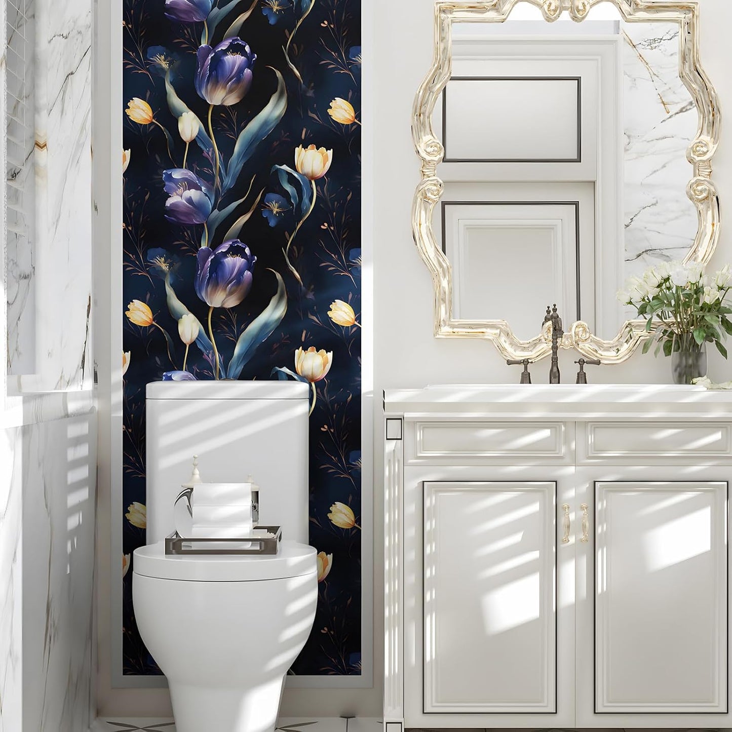 HENNOR - Boho Vintage Design Floral Peel and Stick Wallpaper
