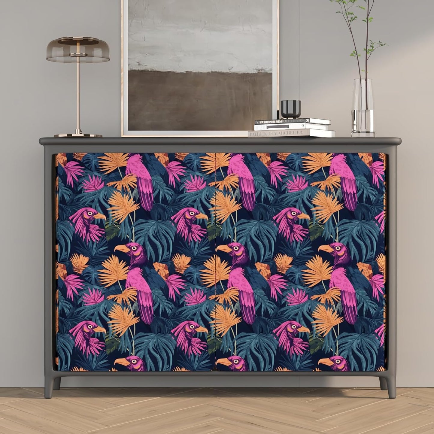 HENNOR - Modern Tropical Botanical Animal Peel and Stick Wallpaper