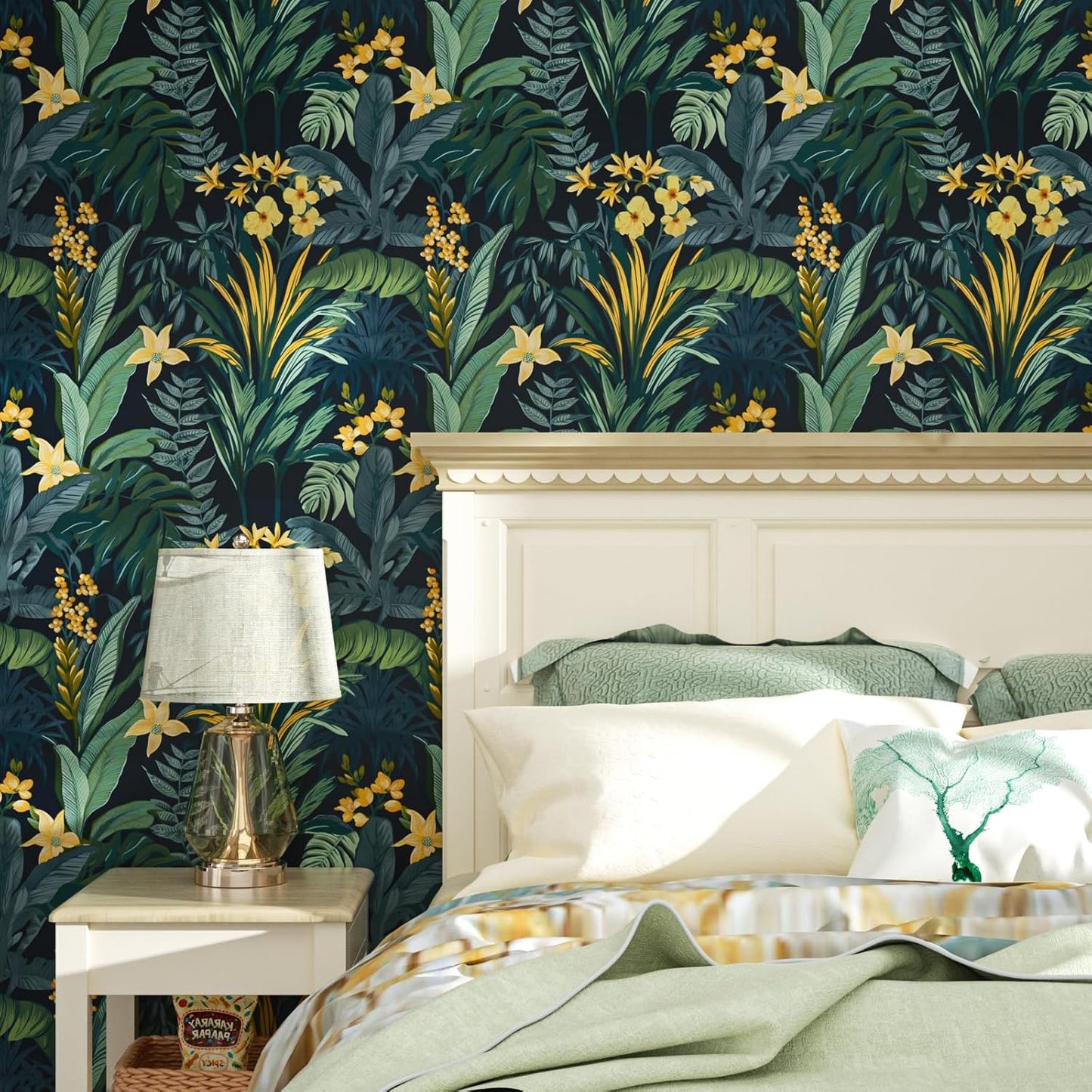 HENNOR - Tropics Vintage Leaf Peel and Stick Botanical Contact Paper