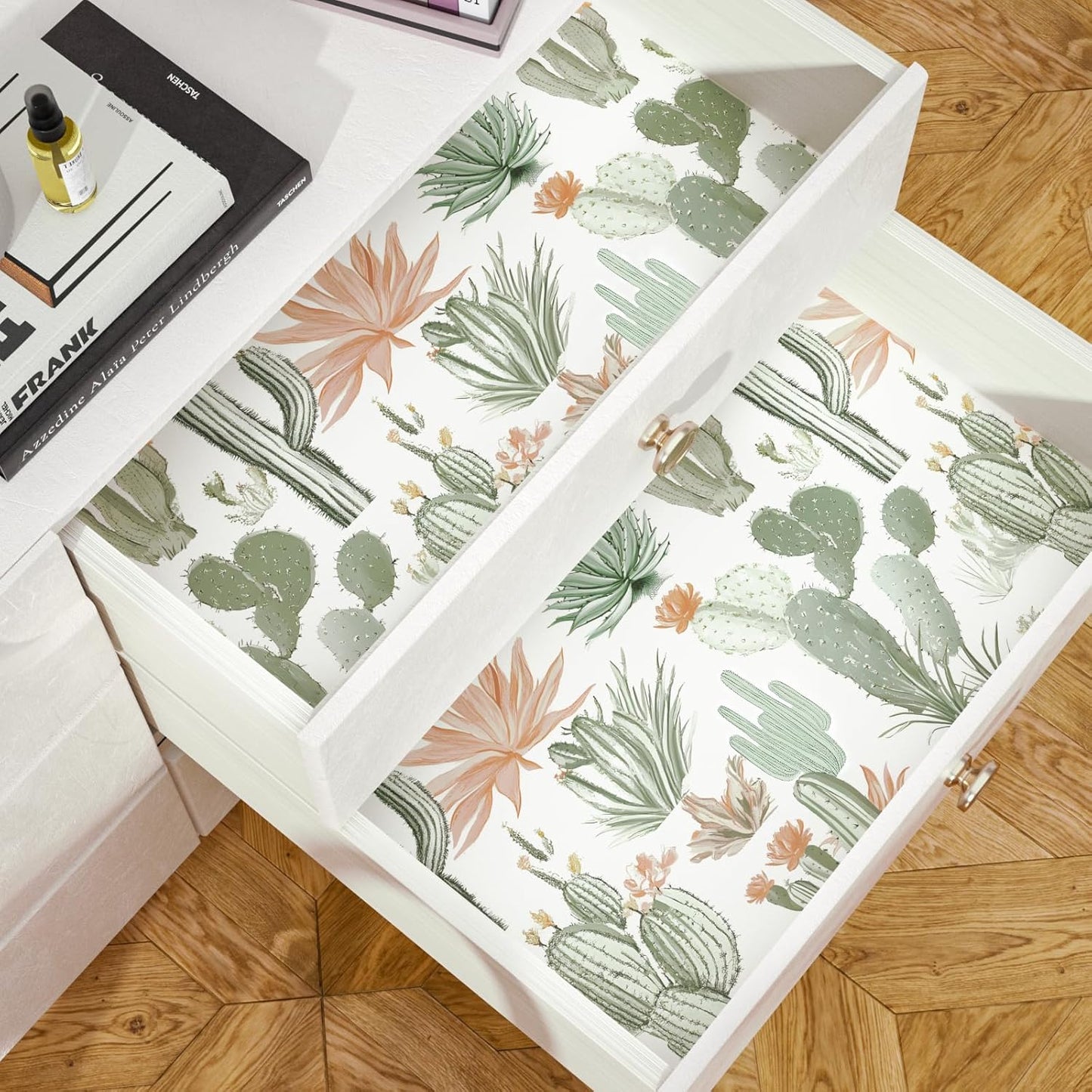 HENNOR - Boho Floral Wallpaper Peel and Stick Vintage Leaf Contact Paper