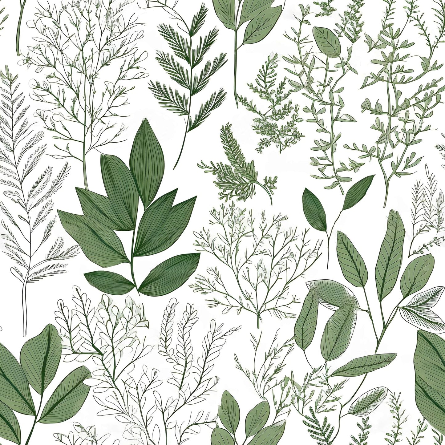 HENNOR - Colorful Floral Peel and Stick Leaf Contact Paper Boho Wallpaper