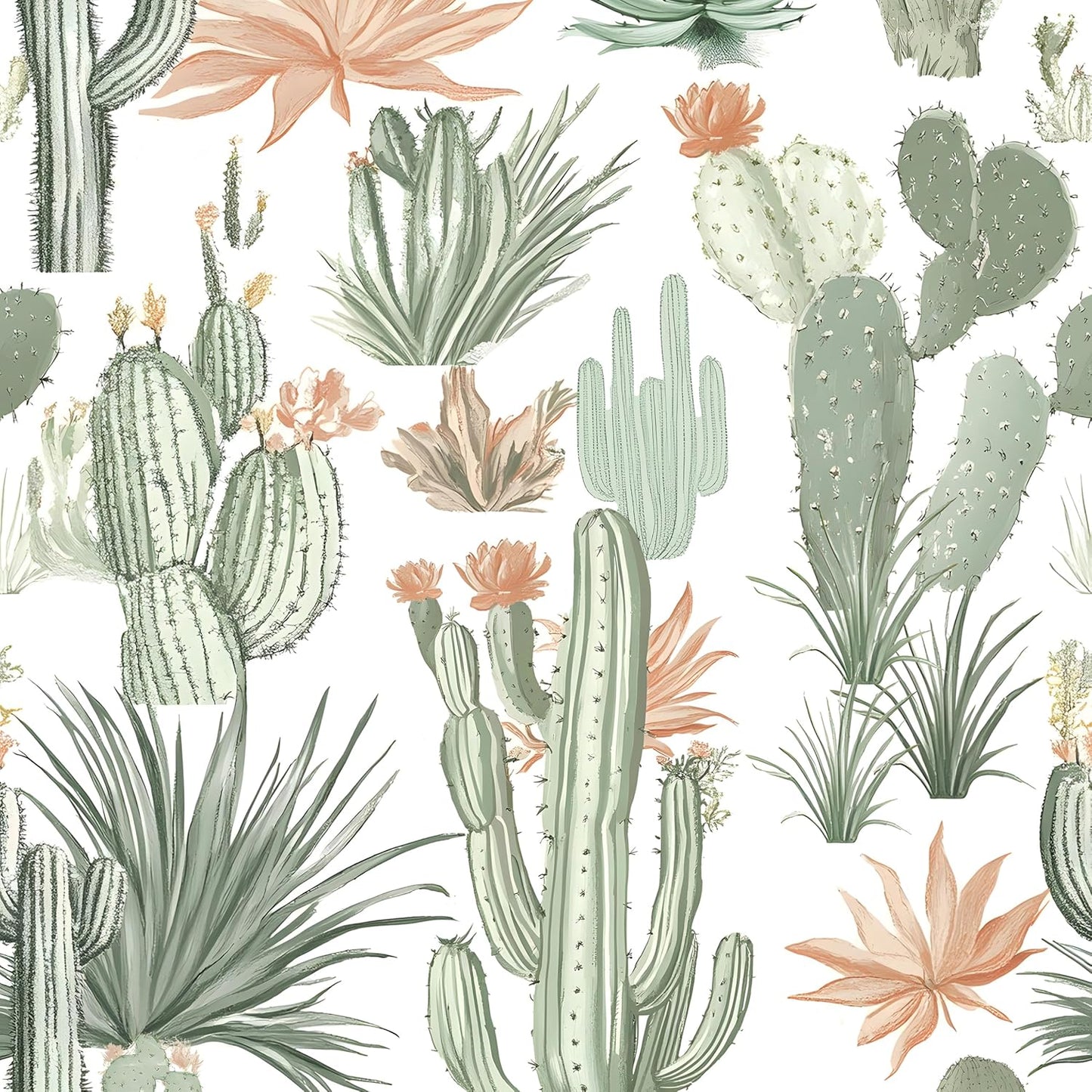 HENNOR - Boho Floral Wallpaper Peel and Stick Vintage Leaf Contact Paper