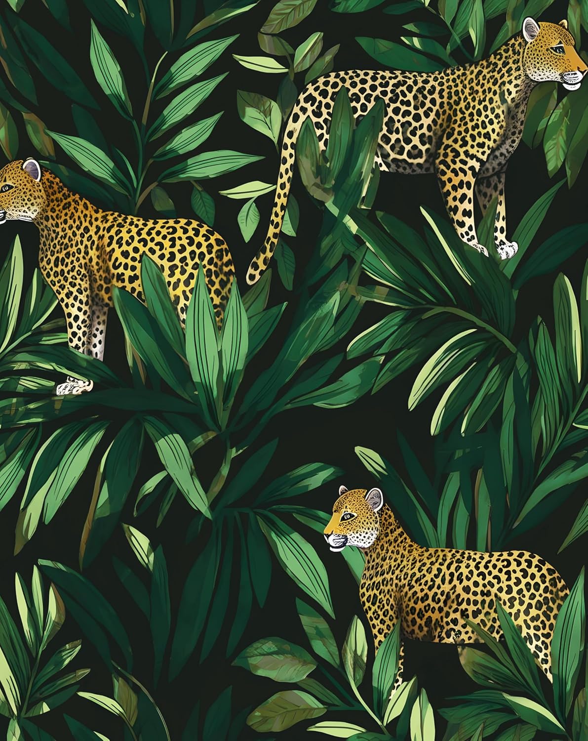 HENNOR - Tiger Peel and Stick Wallpaper Jungle Animals Wallpaper