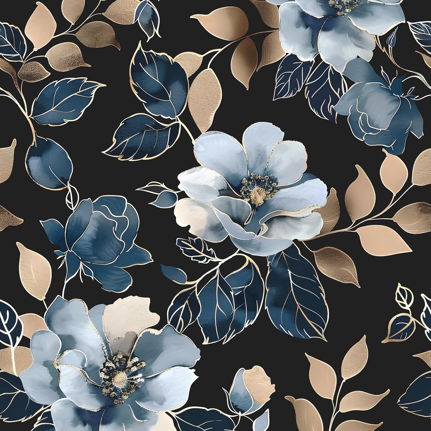 HENNOR - Vintage Purple Floral Peel and Stick Boho Wallpaper