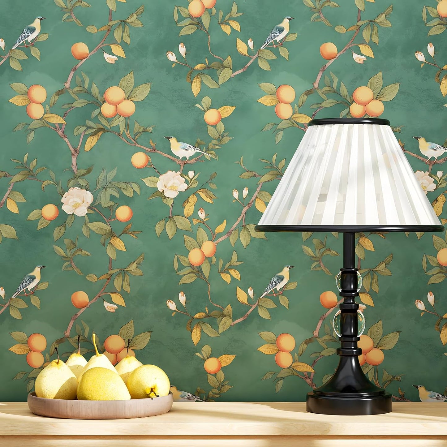 HENNOR - Floral Bird Leaf Wallpaper Peel and Stick