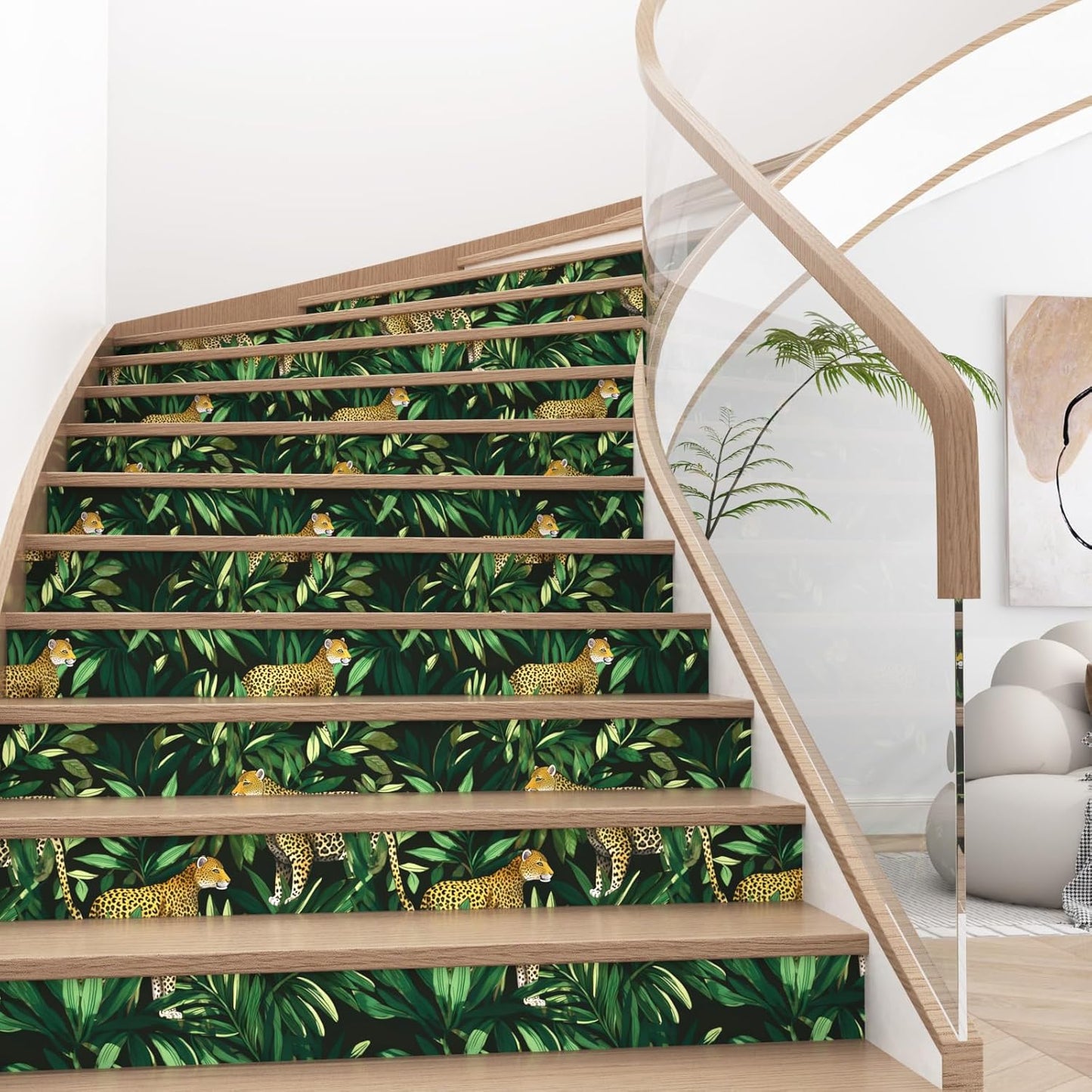 HENNOR - Tiger Peel and Stick Wallpaper Jungle Animals Wallpaper