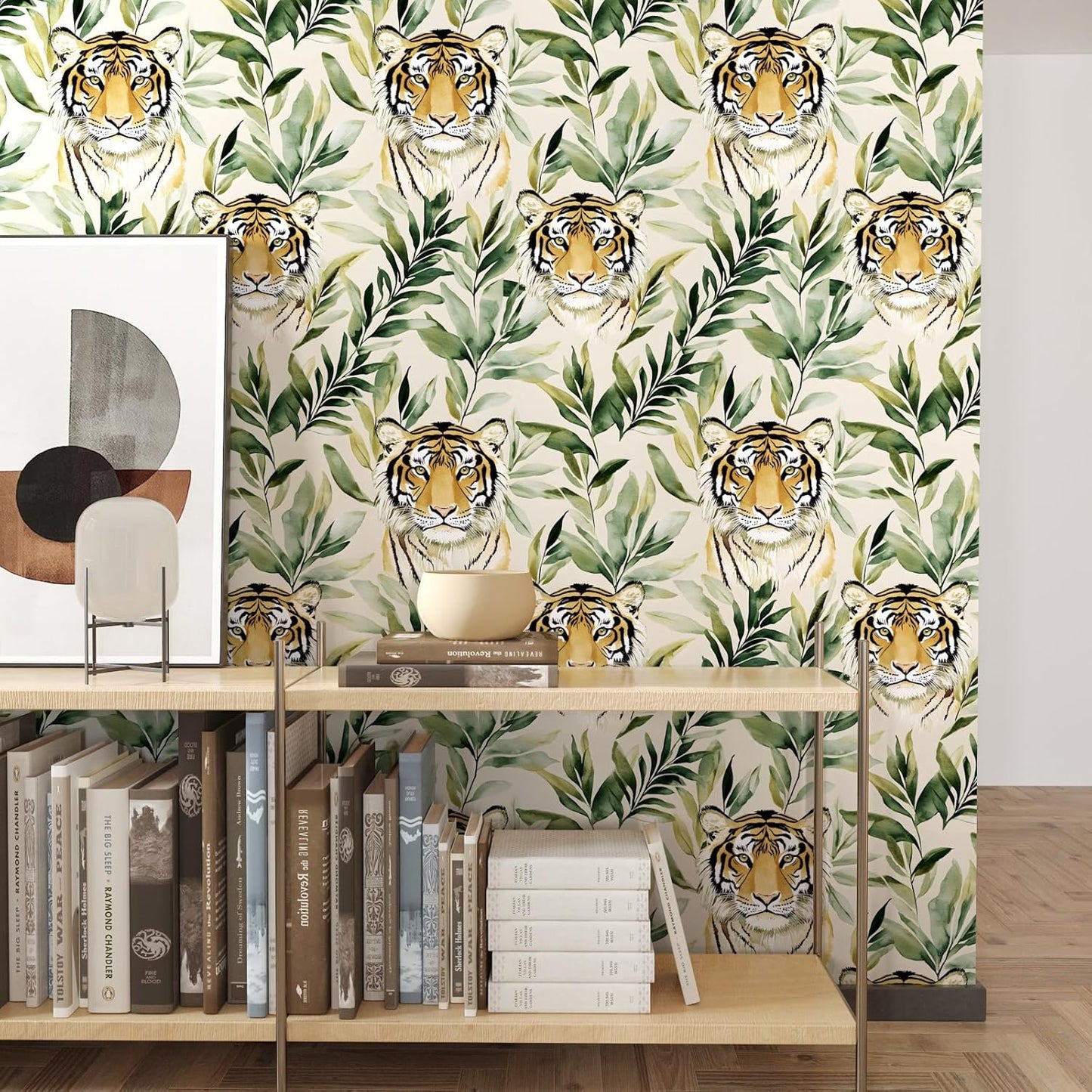 HENNOR - Tiger Peel and Stick Wallpaper Jungle Animals Wallpaper