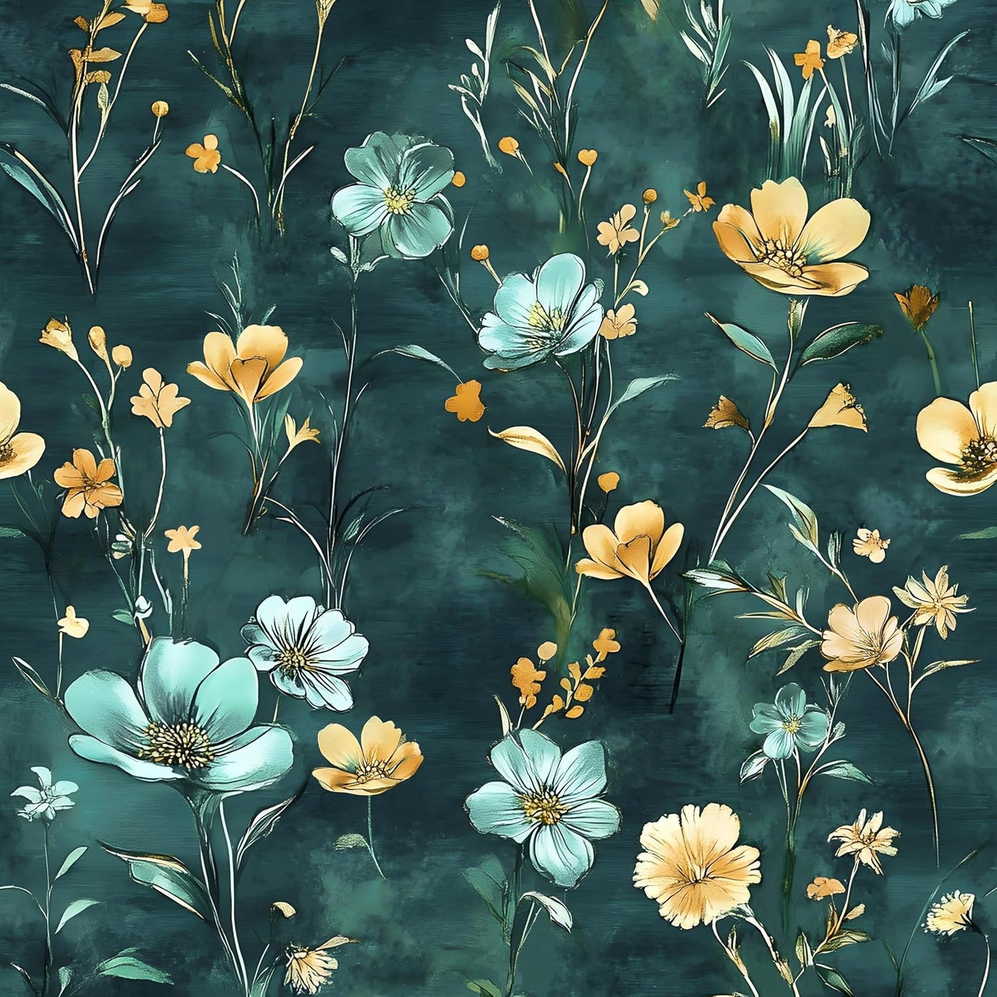 HENNOR - Black Floral Peel and Stick Boho Wallpaper